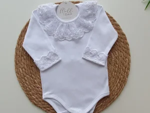 Body Gola e Punhos Renda Lesie