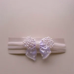 Faixinha de cabelo Laço Mini Pérolas