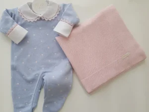 Kit saída maternidade Poá manta lisa