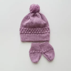 Kit touca e luvinhas Pérolas