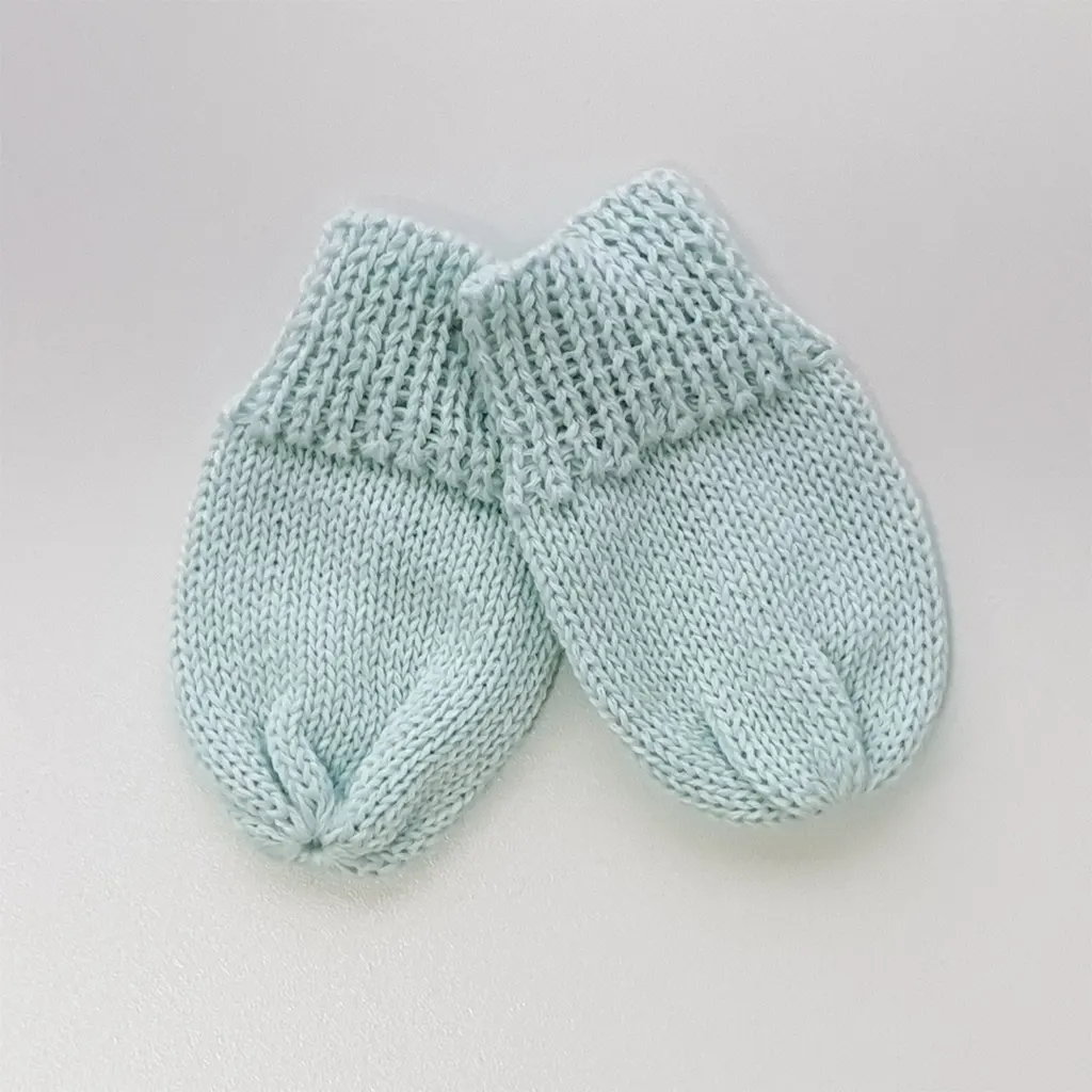 Par de luvinhas em tricot antialérgico 100% acrílico