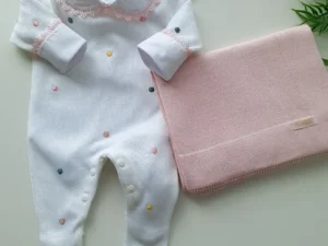 Kit Poá Relevo Colorido - Manta lisa