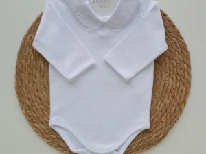 Body Suedine Pima Gola Mini Pérolas